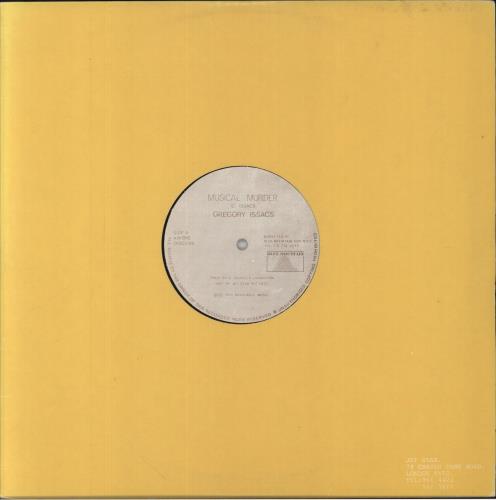 Gregory Isaacs Musical Murder 12" vinyl single (12 inch record / Maxi-single) UK GRG12MU860363