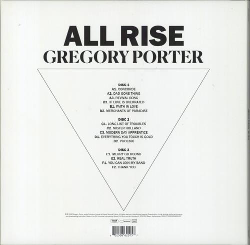 Gregory Porter All Rise - Sky Blue Vinyl + Autographed Print - Sealed 3-LP vinyl record set (Triple LP Album) UK GZH3LAL793872