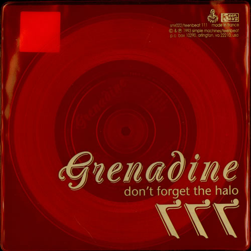 Grenadine Don't Forget The Halo - Clear Vinyl 7" vinyl single (7 inch record / 45) US GSP07DO509467