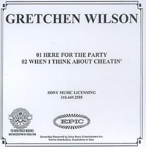 Gretchen Wilson Here For The Party CD-R acetate US GAKCRHE315876