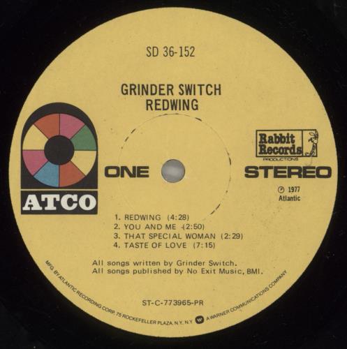 Grinderswitch Redwing vinyl LP album (LP record) US GWTLPRE348752