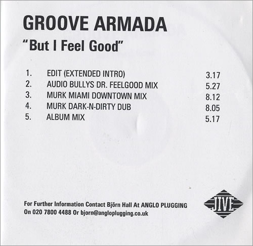 Groove Armada But I Feel Good CD-R acetate UK GVMCRBU473351
