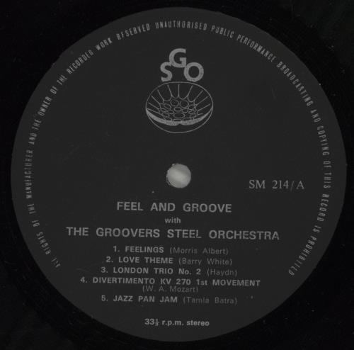 Groovers Steel Orchestra Feel & Groove vinyl LP album (LP record) UK -S5LPFE880640