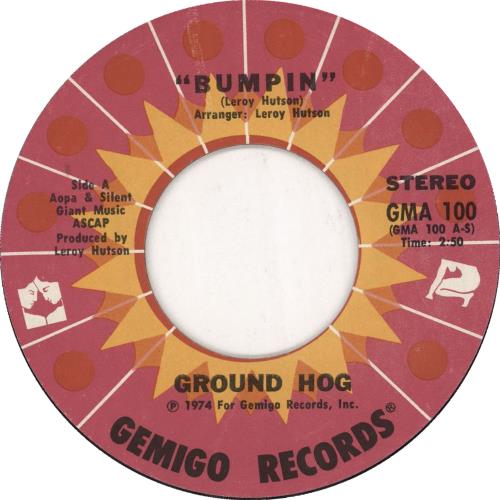Ground Hog Bumpin' 7" vinyl single (7 inch record / 45) US H4507BU728191