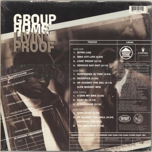 Group Home Livin' Proof - 1st 2-LP vinyl record set (Double LP Album) US Y-Q2LLI712053