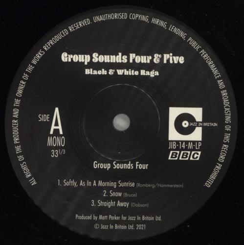 Group Sounds Four & Five Black & White Raga vinyl LP album (LP record) UK 993LPBL875821
