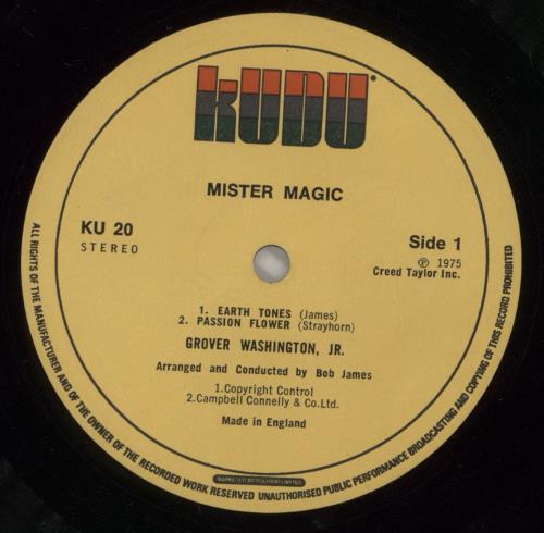 Grover Washington Mister Magic vinyl LP album (LP record) UK GWJLPMI880945