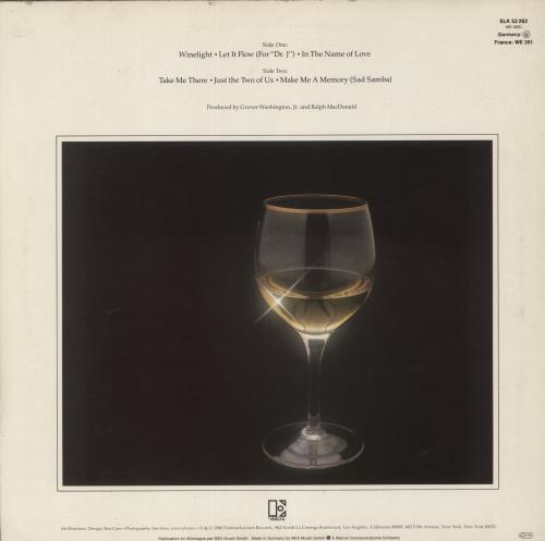 Grover Washington Winelight vinyl LP album (LP record) German GWJLPWI634038