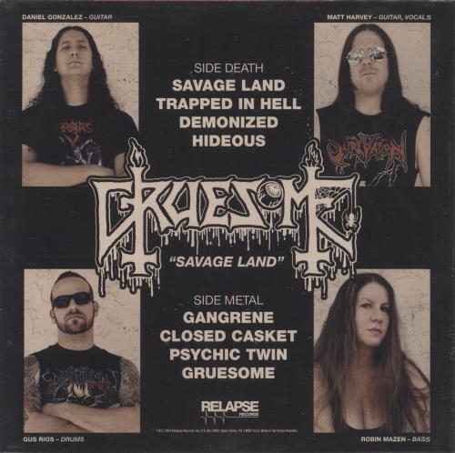 Gruesome Savage Land - Blood And Bone Vinyl vinyl LP album (LP record) US 8RWLPSA845287