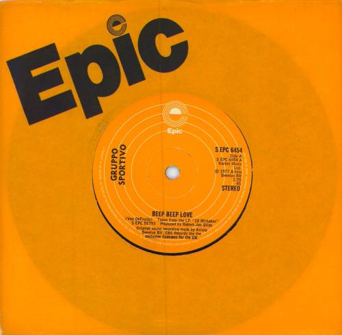 Gruppo Sportivo Beep Beep Love 7" vinyl single (7 inch record / 45) UK GRV07BE783508
