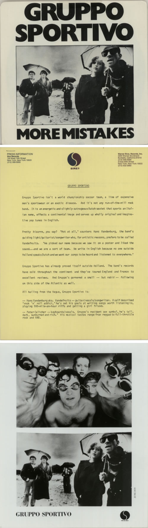 Gruppo Sportivo Mistakes + Bonus 7" + Press Pack vinyl LP album (LP record) US GRVLPMI497628