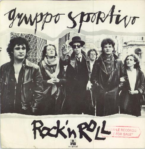 Gruppo Sportivo Rock 'N Roll - Sample stamped 7" vinyl single (7 inch record / 45) Dutch GRV07RO783956