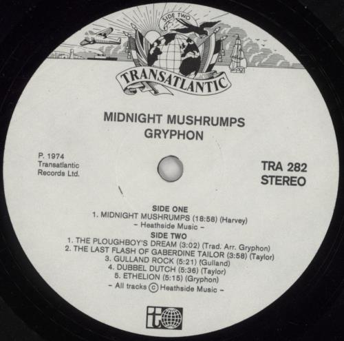 Gryphon Midnight Mushrumps vinyl LP album (LP record) UK GRYLPMI613041