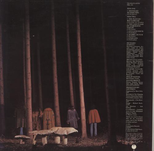 Gryphon Midnight Mushrumps vinyl LP album (LP record) UK GRYLPMI613041