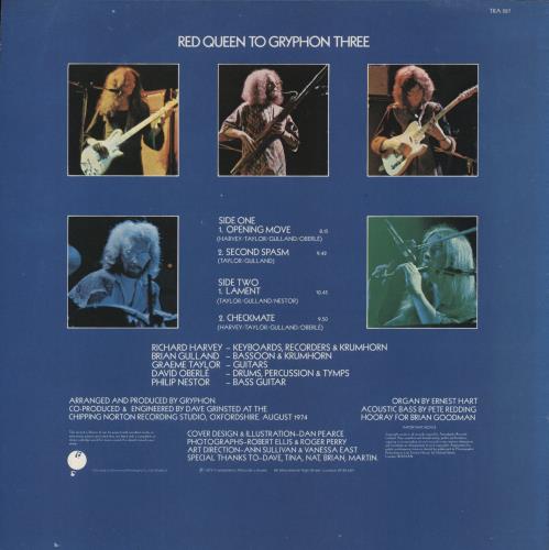 Gryphon Red Queen To Gryphon Three - EX vinyl LP album (LP record) UK GRYLPRE700727