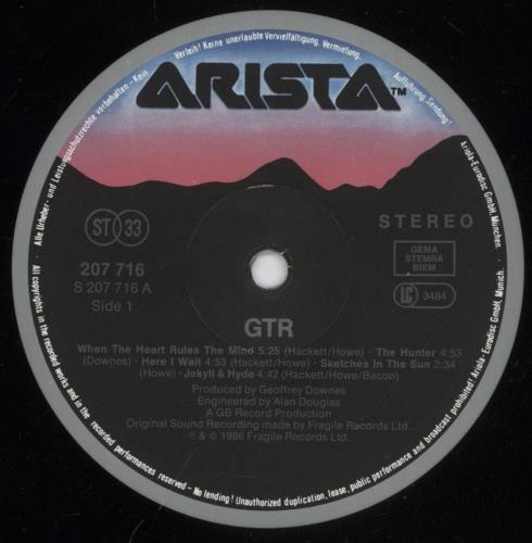 GTR GTR - Double Stickered vinyl LP album (LP record) German GAALPGT588906