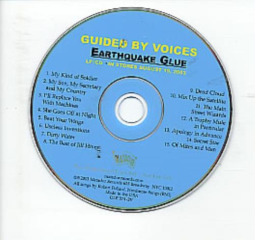 Guided By Voices Earthquake Glue CD album (CDLP) US GBVCDEA254516