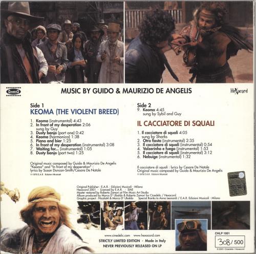 Guido & Maurizio De Angelis Keoma / Il Cacciatore Di Squali vinyl LP album (LP record) Italian 0U8LPKE736319