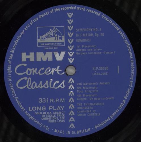Guido Cantelli Brahms Symphony No. 3 In F Major Opus 90, Schumann Symphony No. 4 In D Minor Opus 120 vinyl LP album (LP record) UK GXKLPBR879540