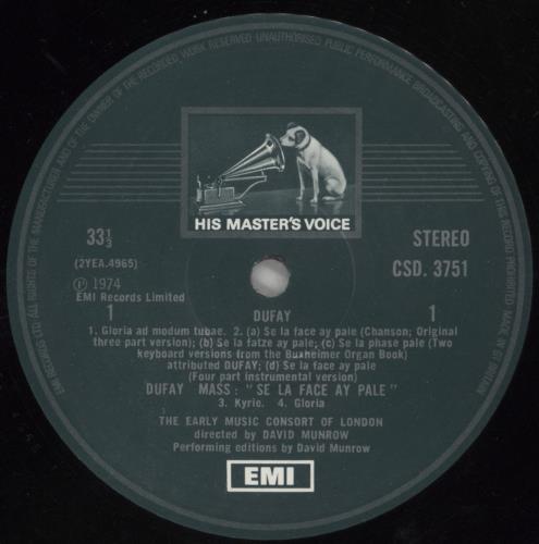 Guillaume Dufay Mass: Se La Face Ay Pale vinyl LP album (LP record) UK GVJLPMA859777