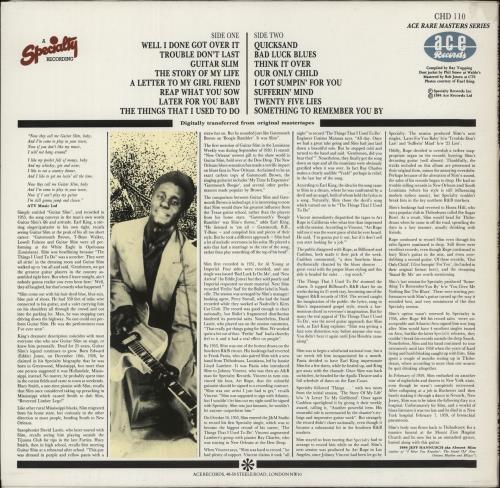 Guitar Slim The Things I Used To Do vinyl LP album (LP record) UK GUJLPTH599544