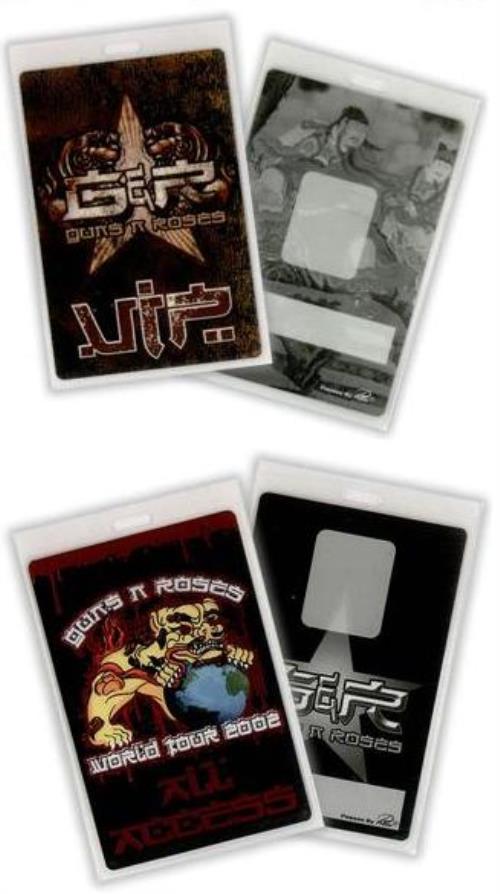 Guns N Roses 2002 Tour Passes - 18 tour pass US GNRTPTO430009