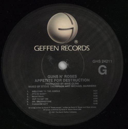 Guns N Roses Appetite For Destruction - Cross Sleeve - Hype Stickered Shrink vinyl LP album (LP record) US GNRLPAP866145