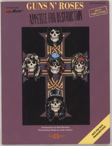 Guns N Roses Appetite For Destruction sheet music US GNRSMAP264363