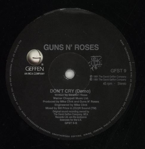 Guns N Roses Don't Cry - EX 12" vinyl single (12 inch record / Maxi-single) UK GNR12DO787518