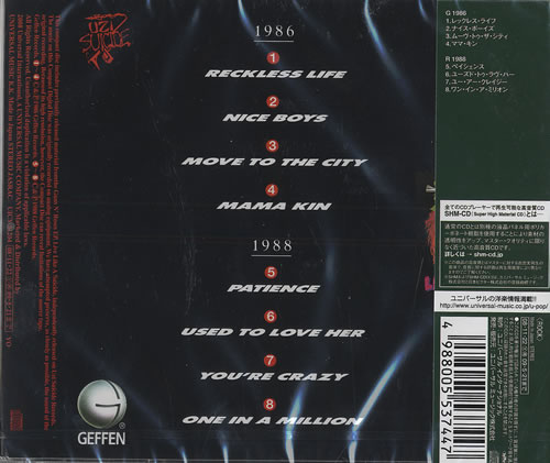 Guns N Roses G N' R Lies SHM CD Japanese GNRHMGN449373