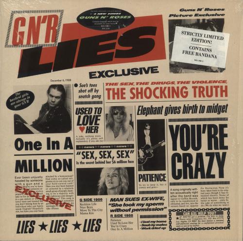 Guns N Roses GN'R Lies + Bandana vinyl LP album (LP record) UK GNRLPGN317832