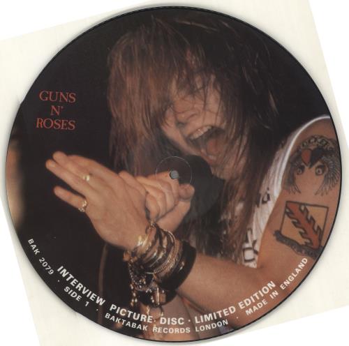 Guns N Roses Interview Picture Disc picture disc LP (vinyl picture disc album) UK GNRPDIN702438