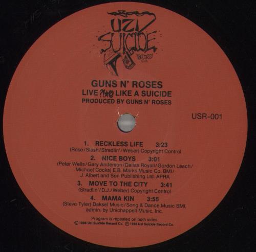 Guns N Roses Live Like A Suicide 12" vinyl single (12 inch record / Maxi-single) US GNR12LI29933