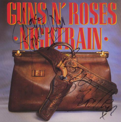 Guns N Roses Nightrain - Autographed 7" vinyl single (7 inch record / 45) UK GNR07NI810026