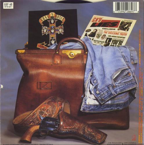 Guns N Roses Nightrain - Autographed 7" vinyl single (7 inch record / 45) UK GNR07NI810026