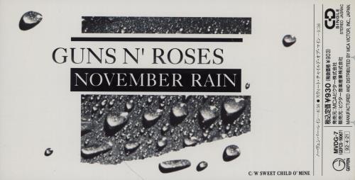 Guns N Roses November Rain 3" CD single (CD3) Japanese GNRC3NO19455