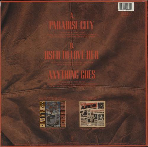 Guns N Roses Paradise City 12" vinyl single (12 inch record / Maxi-single) UK GNR12PA43644