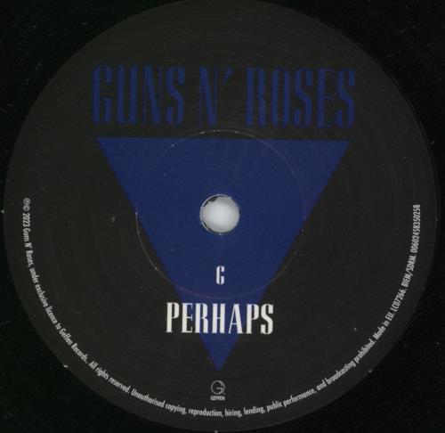 Guns N Roses Perhaps - Black Vinyl 7" vinyl single (7 inch record / 45) UK GNR07PE865758