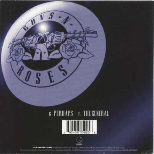 Guns N Roses Perhaps - Black Vinyl 7" vinyl single (7 inch record / 45) UK GNR07PE865758