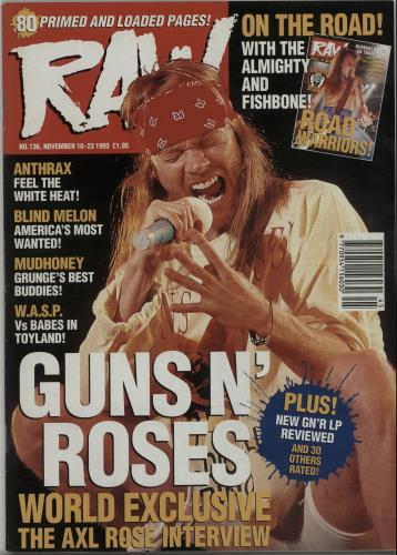 Guns N Roses Raw No.136 magazine UK GNRMARA653706