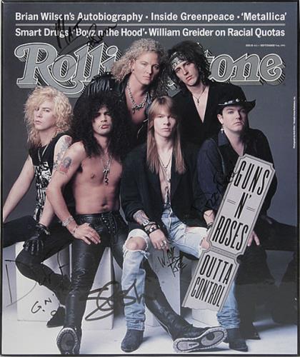 Guns N Roses Rolling Stones - Autographed poster US GNRPORO349450