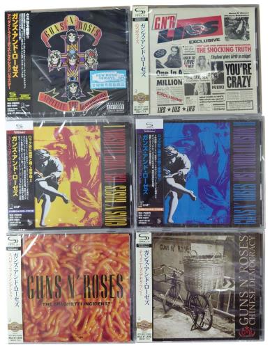 Guns N Roses SHM-CD Japanese 6-Album Bundle SHM CD Japanese GNRHMSH870836