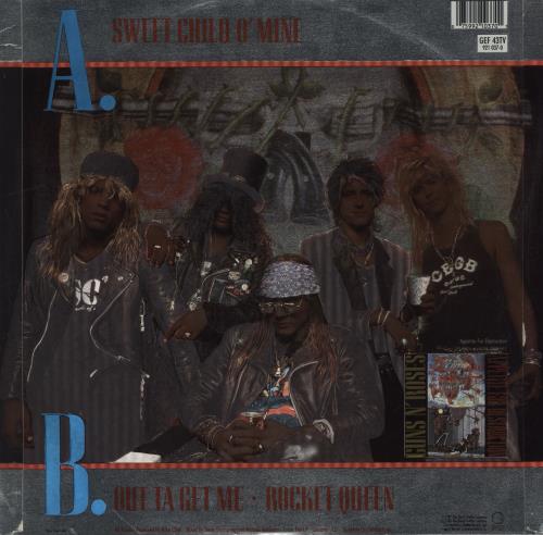 Guns N Roses Sweet Child O' Mine - Metallic sleeve - EX 12" vinyl single (12 inch record / Maxi-single) UK GNR12SW393254