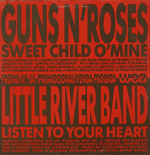 Guns N Roses Sweet Child O' Mine 12" vinyl single (12 inch record / Maxi-single) Brazilian GNR12SW348458