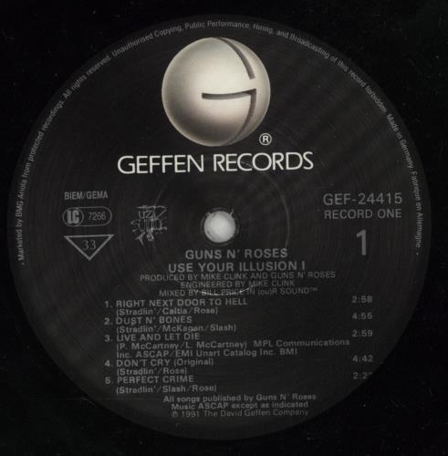 Guns N Roses Use Your Illusion I - EX 2-LP vinyl record set (Double LP Album) UK GNR2LUS571765