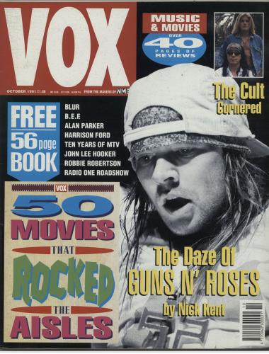 Guns N Roses Vox - Issue 13 - October 1991 magazine UK GNRMAVO280872