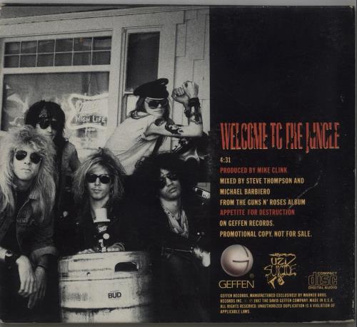 Guns N Roses Welcome To The Jungle CD single (CD5 / 5") US GNRC5WE683098