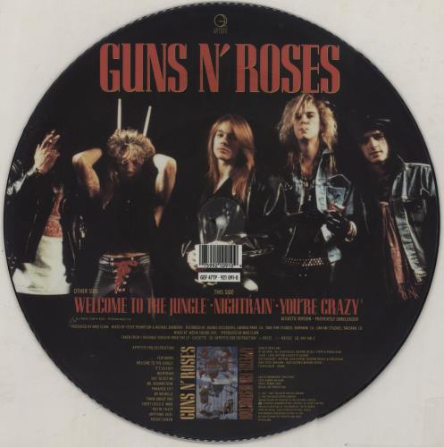 Guns N Roses Welcome To The Jungle 12" vinyl picture disc (12 inch picture record) UK GNR2PWE753537