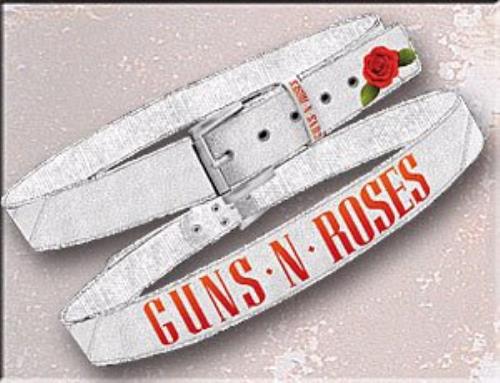 Guns N Roses White Leather Belt memorabilia UK GNRMMWH381212