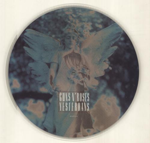 Guns N Roses Yesterdays + Backing card 12" vinyl picture disc (12 inch picture record) UK GNR2PYE696170